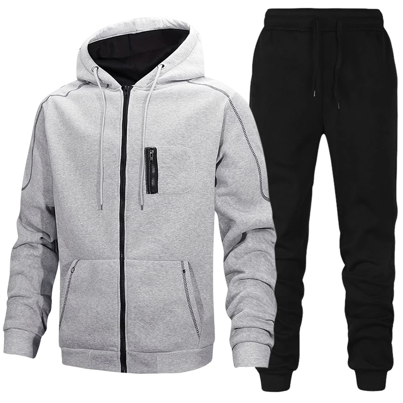 Jacket Winter Clothing - Модный мужской спортивный костюм: повседневная толстовка