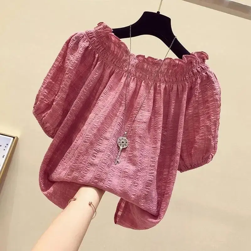 Winter Clothing Line - Розово-красный повседневный шифоновый пуловер с разрезом