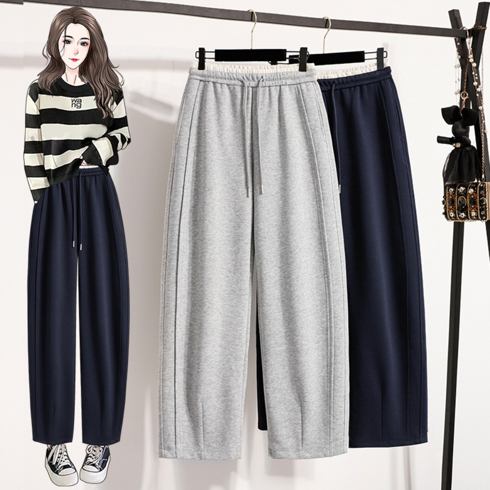 Winter Clothing Korean - Повседневные прямые брюки с высокой талией