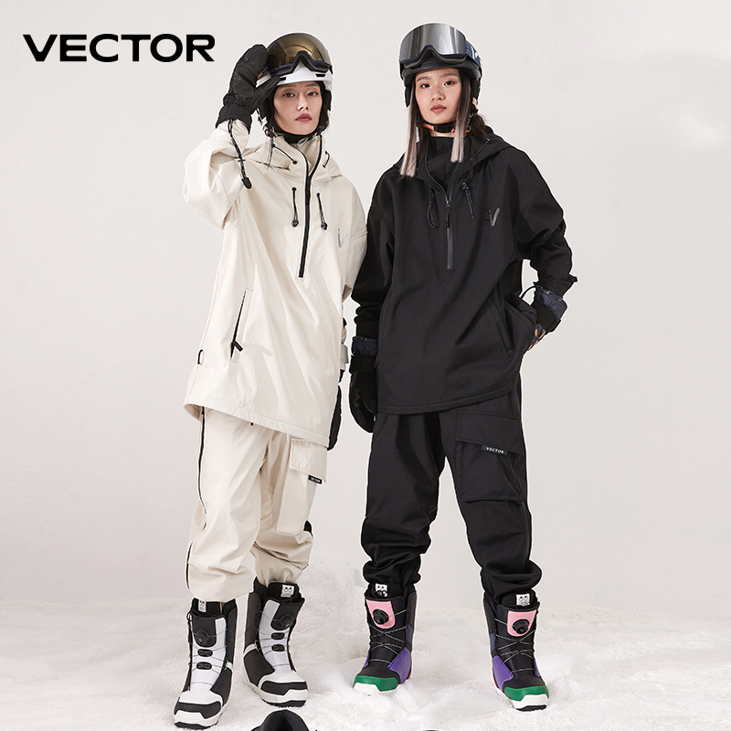 Winter Clothing Vector - VECTOR Мужская и женская однотонная лыжная
