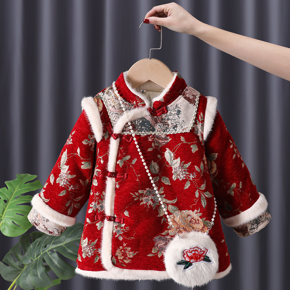 Winter Clothing For Babies - Зимнее платье Hanfu для маленьких девочек,