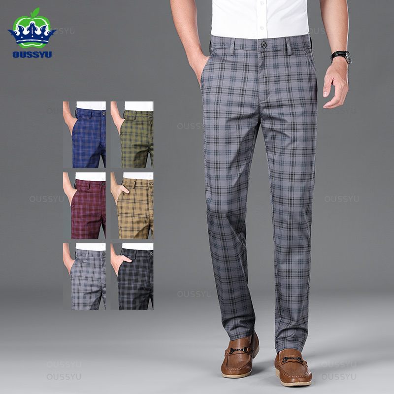 Quality Winter Clothing Brand - Мужские длинные брюки в клетку, из