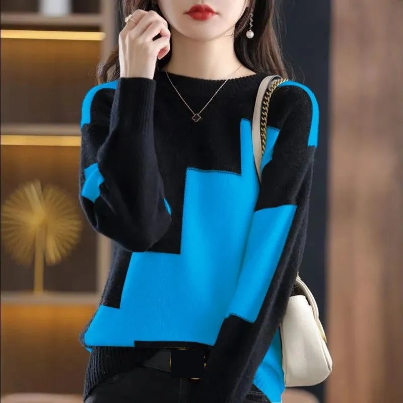 Модный вязаный цветной свитер  – обзор и цена Winter Clothing Korean